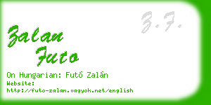 zalan futo business card