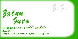 zalan futo business card